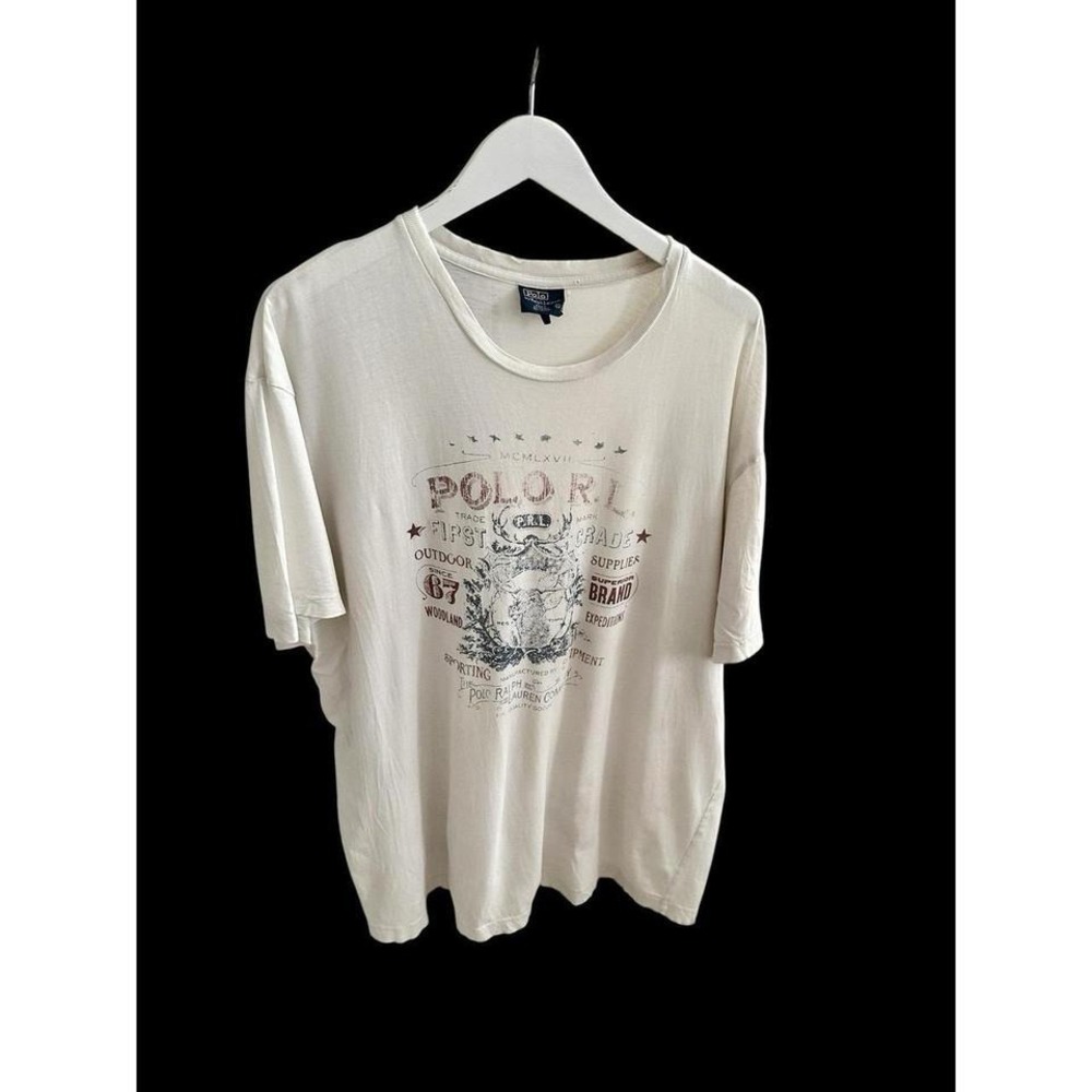 Polo Jeans T‎ Shirt Sz XL Ralph Lauren Vintage 90's White Distressed Y2K